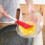 Red 1Pcs Multifunctional Kitchen Cooking Spoon Garlic Press Colander Filter 2