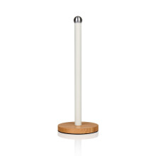 (White) Swan Nordic Towel Pole with Bamboo Base