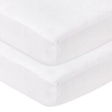 - 2 x Cot Bed Fitted Sheets 100% Cotton Very Soft (70 x 140 cm)