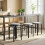 Homcom HOMCOM Stackable Stools Modern Cushioned Set of 4 Grey 9