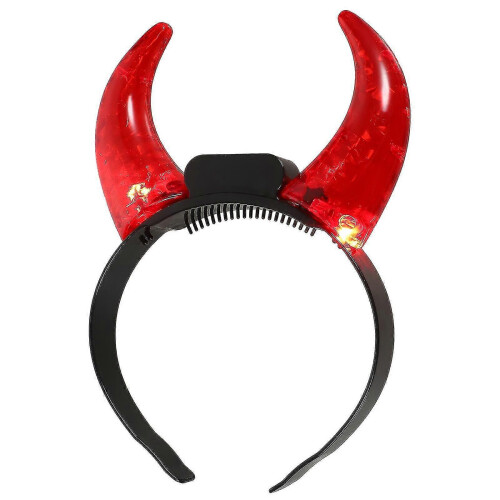 Fascia per capelli con corna di antilope gotica e corno illuminato a LED 1