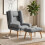 Homcom HOMCOM Recliner with Footstool, Reclining Chair with Adjustable Back, Grey 9