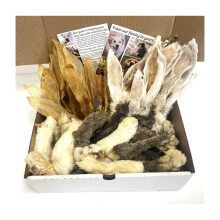 100% Natural Dog Treat Box: The BUNNY BOX (700g of rabbit dog treats including rabbit feet and rabbit ears) LSP