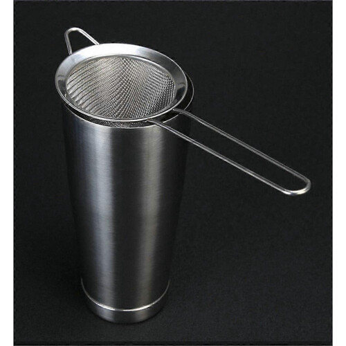 Professional Stainless Steel Fine Cocktail Strainer Conical Mesh Bar Tool 1Pcs Black 1
