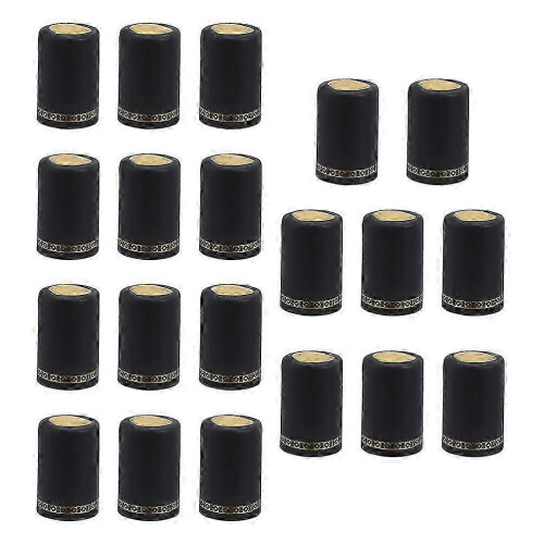 150 Pcs Black PVC Heat Shrink Caps for Shrink Tops 2