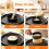 Conjunto de 24 Peças de Anéis para Muffin Inglês, Anéis para Crumpet Antiaderentes de 3,15 Polegadas + 4 Polegadas, Anéis de  de Aço Inoxidável 6