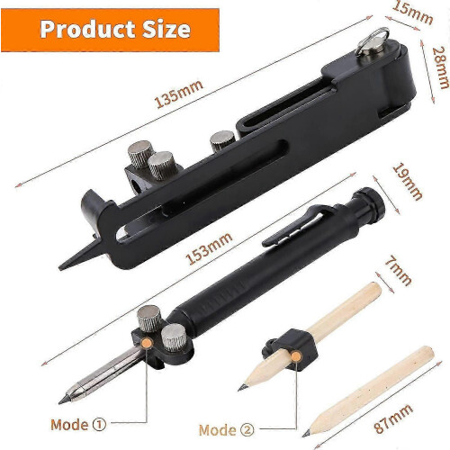 Multifunction Scribing Tool Carpenter Pencil Deep Hole Marker Woodworking DIY Construction 1