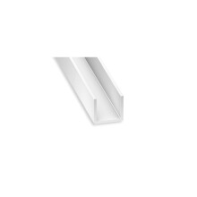 U PVC White 10 x 18 x 10 x 1 mm int.16 1m