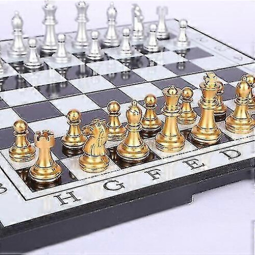 Magnetic Chess Set Gold Silver Premium Pieces 2