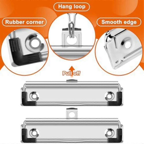 20Pcs 12cm Metal Fittable Clipboard Clips Hooks for Office Craft Projects 2