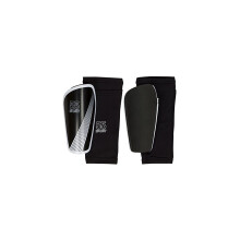 Vortex Pro Adult & Junior Protective Football Shin Guards with Compression Sleeve - Black - S