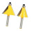15 & 30 Chamfer Router Bit Set 2-Piece 1/4 Inch Shank Edge Forming 4