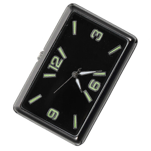 Tiny Square Black Dashboard Clock Adhesive Decorative for Car 1
