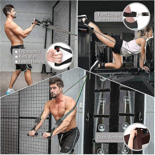 Complete Workout Weights Bands with Door Anchor and Leg Weights 2