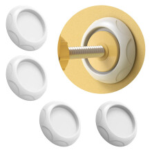 WUBAYI 4Pcs Silicone Safety Gate Wall Protectors - Non-Slip Wall Savers compatible with Baby & Stair Gates, Easy Tool-Free Install