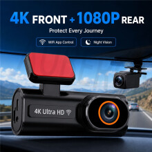 Ultra Dash Cam Mini 4K Front 1080P Rear Dual Lens Car DVR