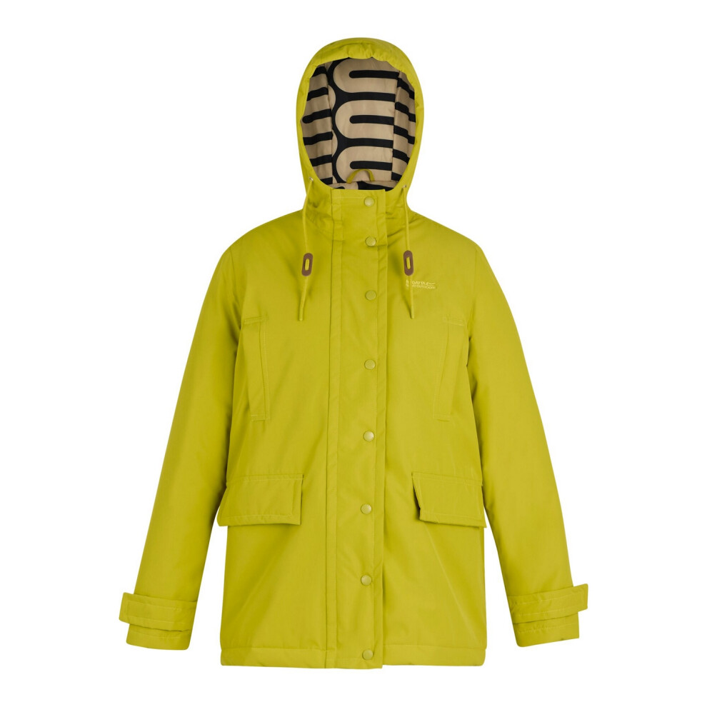 Regatta (12 Uk, Antique Moss) Womens/Ladies Orla Kiely Plain Mid Length Waterproof Jacket