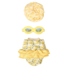 161380 Wee Stella Fun in The Sun 3 Piece Baby Swimming Outfit compatible with 30.48cm Dolls, Multicolour