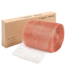 125mmX12m Copper Mesh.100% Pure Copper Mesh Roll Knit Copper Mesh,Gap Blocker compatible with Building Hole,Protect
