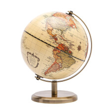 14cm Antique Globe Mini World Globe - 14cm Diametre Metal Arc and Base Bronzed Colour