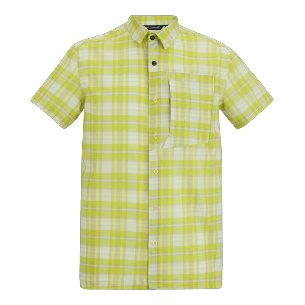 Regatta (Xxl, Dark Tang) Mens Checked Insect Repellent Short-Sleeved Travel Shirt