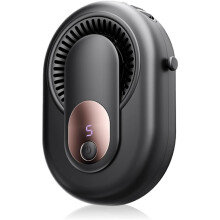 Mini ventilatore portatile, ricaricabile tramite USB, con clip per collo, scrivania e vita, con 5 velocità regolabili e flusso d'aria potente