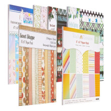 Papel de Scrapbooking-Duoku-72 Folhas com Padrões Variados, 152 mm, para Decoração, Scrapbooking, Criação de Cartões
