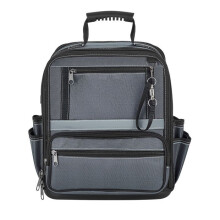 Saco de Ferramentas 335 mm-Duoku-Grande Capacidade Portátil para Obra e Oficina, Base Rígida em Plástico, Fecho Zíper Robusto
