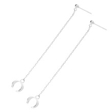 1Paar Vrouwelijke Zilveren Ear Cuff Ketting Clip on Sieraden