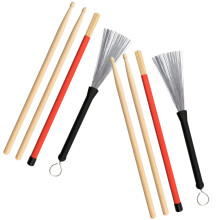 1Set Duurzame Maple Drumsticks Met Drum Wire Borstel