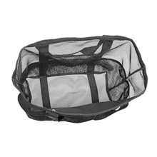 1Zwarte Duurzame Mesh Strandtas Toiletartikelen En Speelgoed