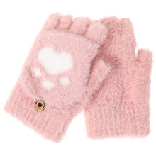 1Paar Kattenpoot Handschoenen Roze Dames En Warm