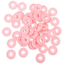 50St Roze Plastic Bindingdiscs Voor Planner Hartvormige Notitieboekje