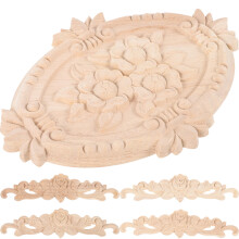 1Set Vintage Deurapplique Met Houtsnijwerk