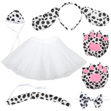 1Set Dress-Up Hondenoren Hoofdband Met Tule En Strik Feest