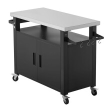 Außentisch 135 cm - Duoku - für Grill, Garten, Terrasse und Außenküche, mobiler Tisch mit Rollen