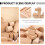 1Set Kinderen Educatieve Blokken Speelgoed Beige 6