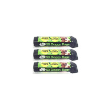 150 Extra Strong TidyZ Black Doggy Waste Bags With Tie Handle 32cm x 38cm