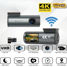 4K Mini Dual Lens Wifi Dash Cam Night Vision Car DVR Recorder