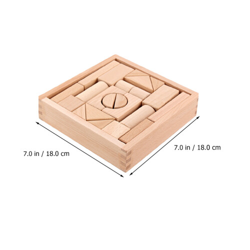 1Set Kinderen Educatieve Blokken Speelgoed Beige 1