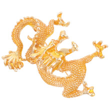 Gouden Metalen Drakenbroche Feestelijke Kledingaccessoire