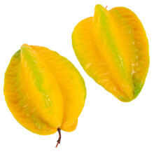 2St Gele Kunststof Nepfruit Voor Decoratie, Realistisch En Duurzaam