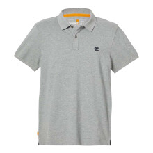 (S, Grey) Timberland Mens Oyster River Logo Cotton Polo Shirt