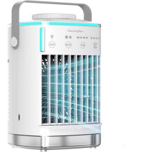 Mini raffrescatore evaporativo 3 in 1 USB 4 velocità serbatoio 700ml luce LED 7 colori timer 2-8h per casa camera letto ufficio