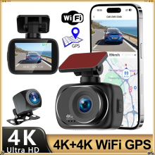 Dual 4K Front Rear Dash Cam WiFi Night Vision GPS Parking Mode Car Camera