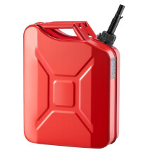 Jerrican Metálico 20 L para Combustível - Duoku - Vazão de 6 L/min, Reservatório Robusto Adequado para Carros, Motos, UTV e Tratores, Vermelho