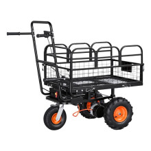 Elektrische Tuinwagen-Duoku-500 W Laadvermogen 226 kg, voor het Vervoeren van Aarde, Hout en Tuinwerkzaamheden, Robuust Stalen Chassis