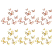 Décorations murales papillons pour événements, stickers muraux papillons, fournitures de fête à faire soi-même, autocollants en papier 3D