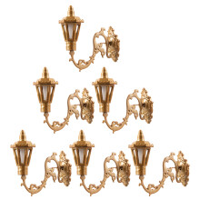 6St Miniatuur Wandlamp Goud ABS Voor Landschap Decor