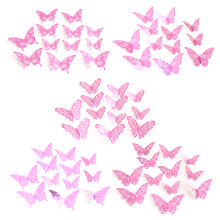 Décoration murale papillon 3D à applications multiples, autocollants amovibles faciles à utiliser et à nettoyer pour des espaces richement
